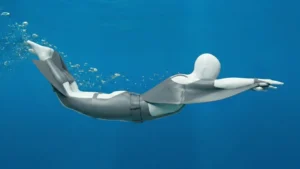 3D render of the LimpKenFin full-body swim fin underwater